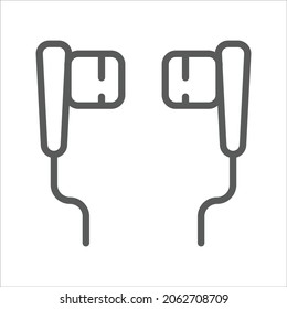 Earphone Electronic Devices Simple Line Vector Icon
