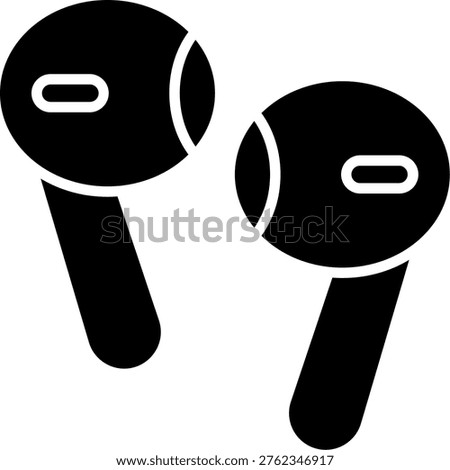 Earphone Glyph Icon Vector Design