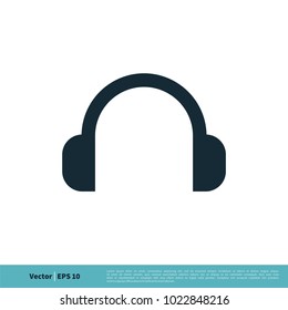 Earphone, Headset, Headphone Icon Vector Logo Template Illustration Design. Vector EPS 10.