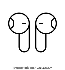 Icono de auricular. señal de auriculares inalámbricos bluetooth . ilustración vectorial