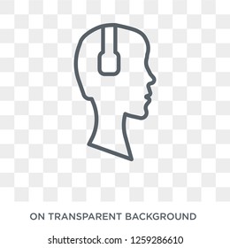 Earphone icon. Earphone design concept from Entertainment collection. Simple element vector illustration on transparent background.