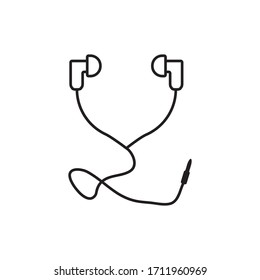 Earphone Icon Design Template And Illustration