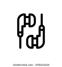 Earphone Icon Design Template And Illustration.