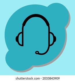 diseño de iconos auriculares, vector de auriculares de música aislado
