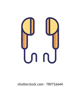 earphone icon filled outline