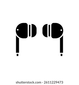 Earphone icon flat style isolated. Vector
