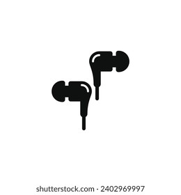 Icono de auricular aislado en fondo blanco