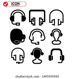 earphone icon isolated sign symbol vector illustration - Collection of high quality black style vector icons
