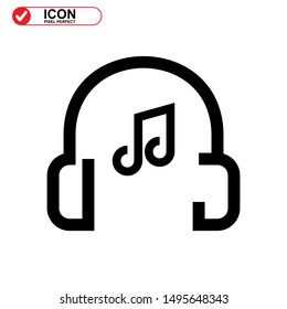 earphone icon isolated sign symbol vector illustration - high quality black style vector icons
