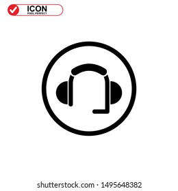 earphone icon isolated sign symbol vector illustration - high quality black style vector icons
