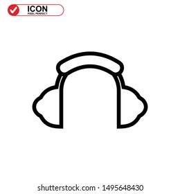 earphone icon isolated sign symbol vector illustration - high quality black style vector icons
