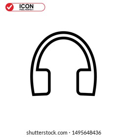 earphone icon isolated sign symbol vector illustration - high quality black style vector icons
