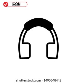 earphone icon isolated sign symbol vector illustration - high quality black style vector icons

