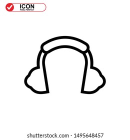 earphone icon isolated sign symbol vector illustration - high quality black style vector icons
