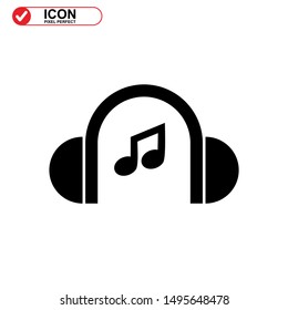 earphone icon isolated sign symbol vector illustration - high quality black style vector icons
