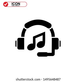 earphone icon isolated sign symbol vector illustration - high quality black style vector icons
