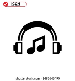 earphone icon isolated sign symbol vector illustration - high quality black style vector icons
