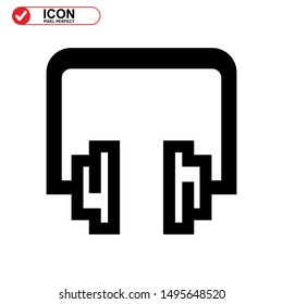 earphone icon isolated sign symbol vector illustration - high quality black style vector icons
