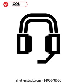 earphone icon isolated sign symbol vector illustration - high quality black style vector icons
