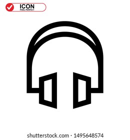 earphone icon isolated sign symbol vector illustration - high quality black style vector icons
