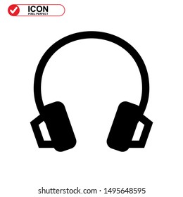 earphone icon isolated sign symbol vector illustration - high quality black style vector icons
