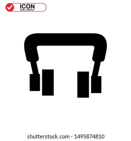 earphone icon isolated sign symbol vector illustration - high quality black style vector icons
