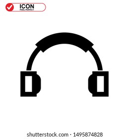 earphone icon isolated sign symbol vector illustration - high quality black style vector icons
