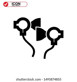 earphone icon isolated sign symbol vector illustration - high quality black style vector icons
