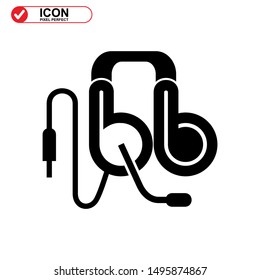 earphone icon isolated sign symbol vector illustration - high quality black style vector icons
