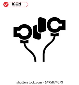 earphone icon isolated sign symbol vector illustration - high quality black style vector icons
