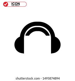 earphone icon isolated sign symbol vector illustration - high quality black style vector icons
