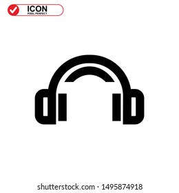earphone icon isolated sign symbol vector illustration - high quality black style vector icons

