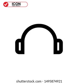 earphone icon isolated sign symbol vector illustration - high quality black style vector icons
