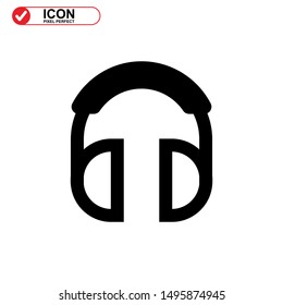 earphone icon isolated sign symbol vector illustration - high quality black style vector icons

