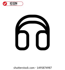 earphone icon isolated sign symbol vector illustration - high quality black style vector icons
