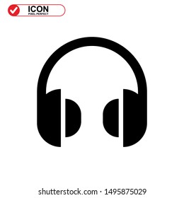 earphone icon isolated sign symbol vector illustration - high quality black style vector icons
