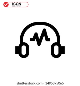 earphone icon isolated sign symbol vector illustration - high quality black style vector icons
