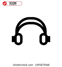 earphone icon isolated sign symbol vector illustration - high quality black style vector icons
