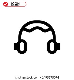 earphone icon isolated sign symbol vector illustration - high quality black style vector icons
