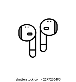 Earphone-Symbol im Linienstil