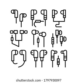 Earphone icon or logo isolated sign symbol vector illustration - Collection of high quality black style vector icons
