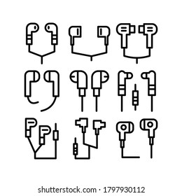 Earphone icon or logo isolated sign symbol vector illustration - Collection of high quality black style vector icons
