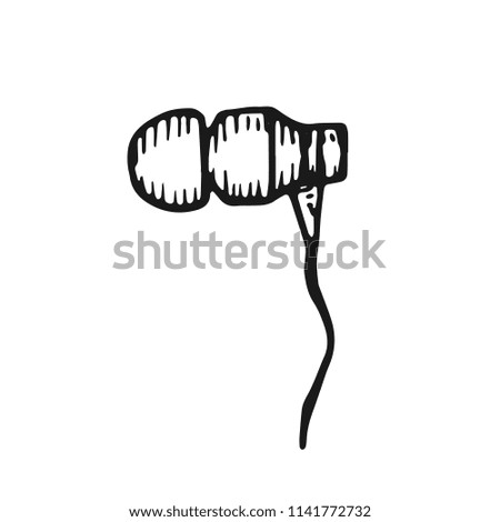 earphone icon. object is isolated on white background.