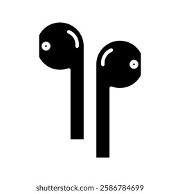  Earphone icon on white background