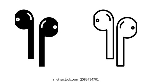 Earphone icon on white background