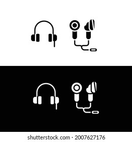 Earphone icon set, eps 10