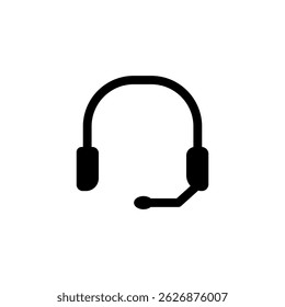 earphone icon, simple flat style, illustration, logo sign symbol pictogram template, for ui or ux isolated on white for mobile app, editable