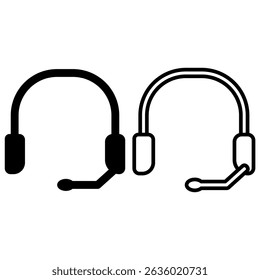 earphone icon, simple flat style, illustration, logo sign symbol pictogram template, for ui or ux isolated on white for mobile app, editable