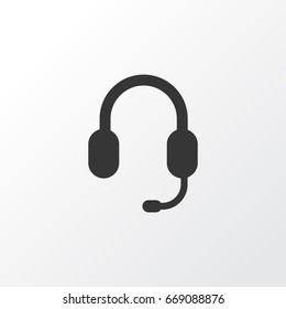 Earphone Icon Symbol. Premium Quality Isolated Headset Element In Trendy Style. Earphone Icon Symbol. Premium Quality Isolated Headset Element In Trendy Style.