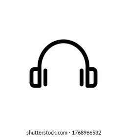 Icono de Earphone en diseño plano de moda
